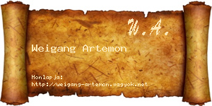 Weigang Artemon névjegykártya